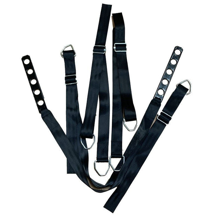 Hydraulic body casket lift straps Model 1000-RSBL, four-strap heavy-duty nylon set