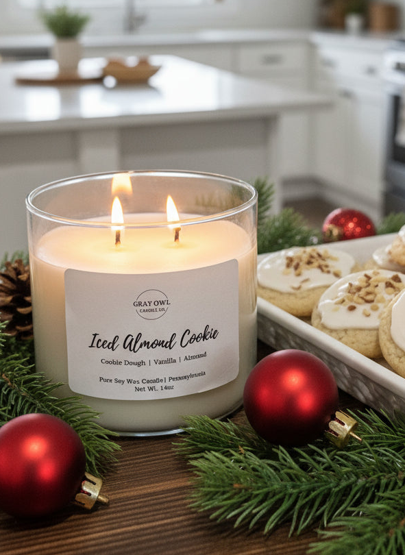 Iced Almond Cookie Soy Candle | 3 Wick