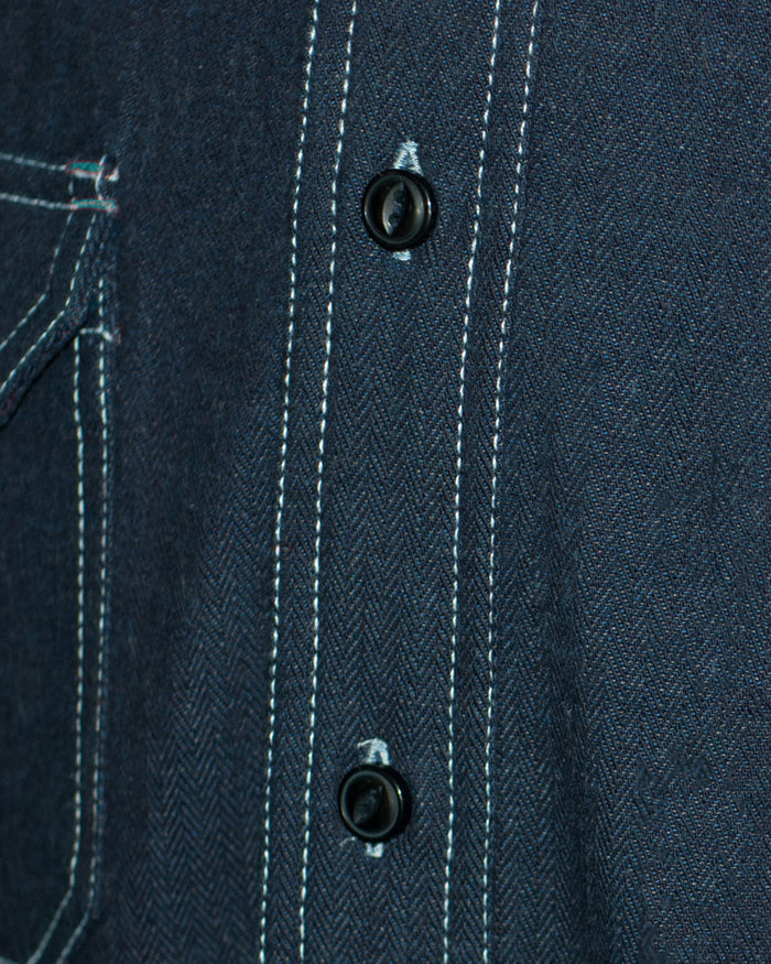 Indigo Herringbone Denim