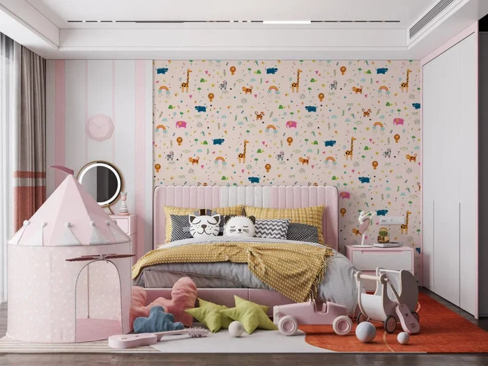 Jungle Animals Wallpaper: Safari Nursery Decor, Peel and Stick