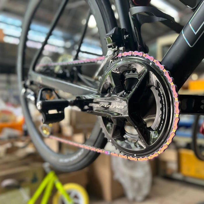 KMC X12 Chain - 12-speed - Aurora Blue with Quick Link