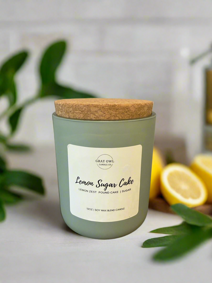 Lemon Sugar Cake Wooden Wick Candle