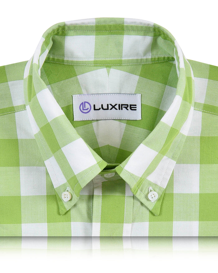 Light Apple Green Windowpane Checks