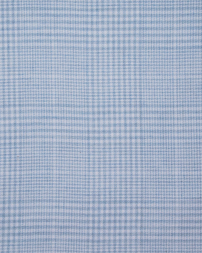 Light Blue and White Tattersall Checks