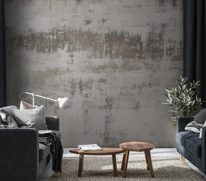 Light Gray Concrete Wallpaper | Peel and Stick | 2WayWallpaper