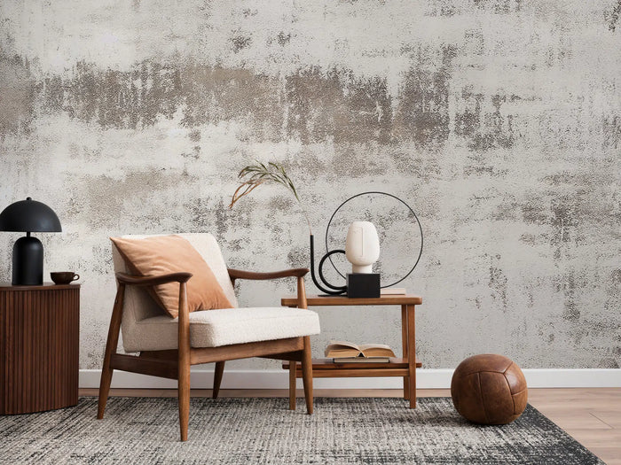 Light Gray Concrete Wallpaper | Peel and Stick | 2WayWallpaper