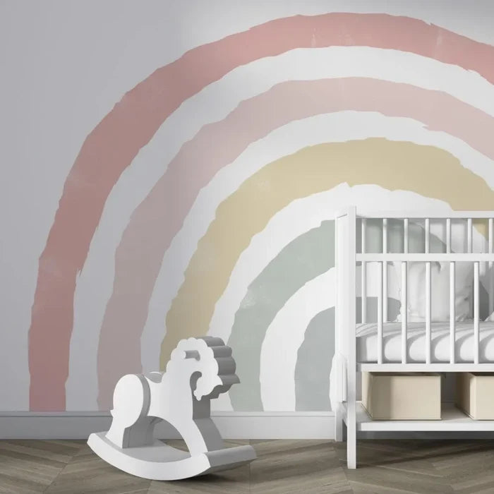 Light Tones Rainbow Wallpaper: Kids Nursery Decor (Peel and Stick)