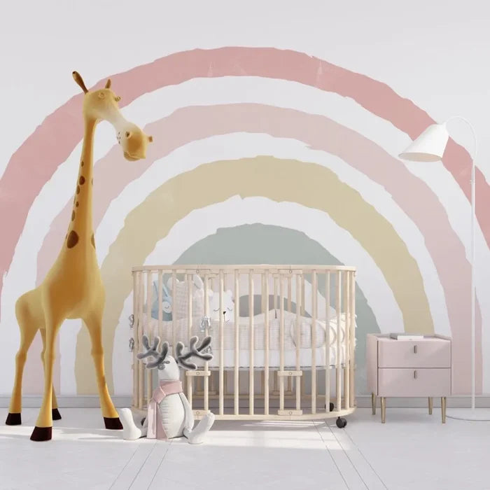 Light Tones Rainbow Wallpaper: Kids Nursery Decor (Peel and Stick)