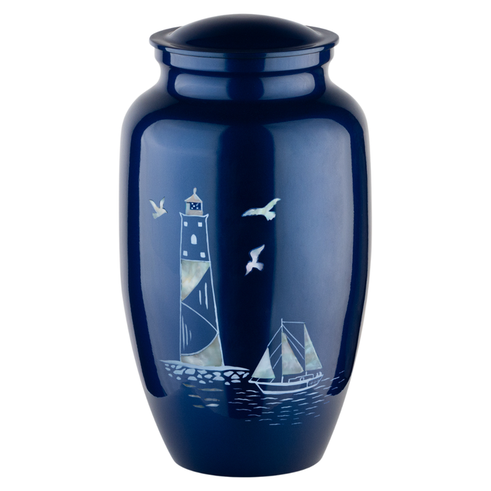 Lighthouse Mother of Pearl Urn — ISU-RJ-0171