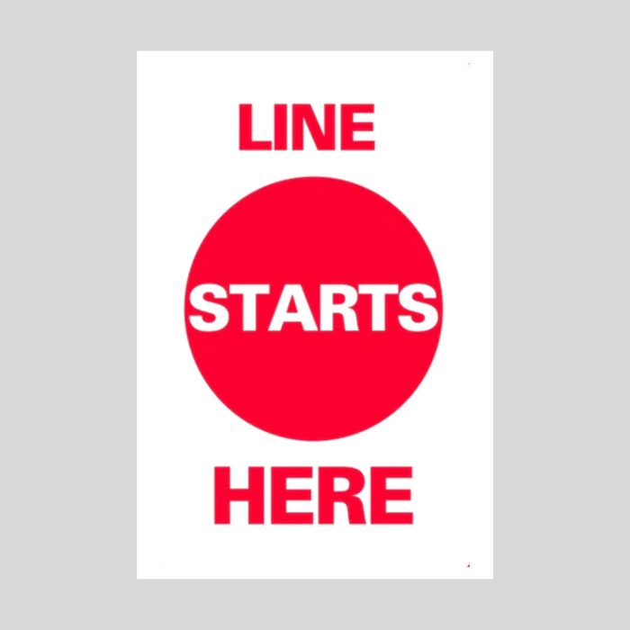 LINE STARTS HERE Corrugated A-Frame Sign (SG-315F)