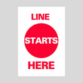 LINE STARTS HERE DOUBLE-SIDED Metal A-Frame Sign (SG-315A2)