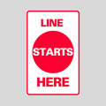 LINE STARTS HERE Medium A-Frame Sign (SG-315C)