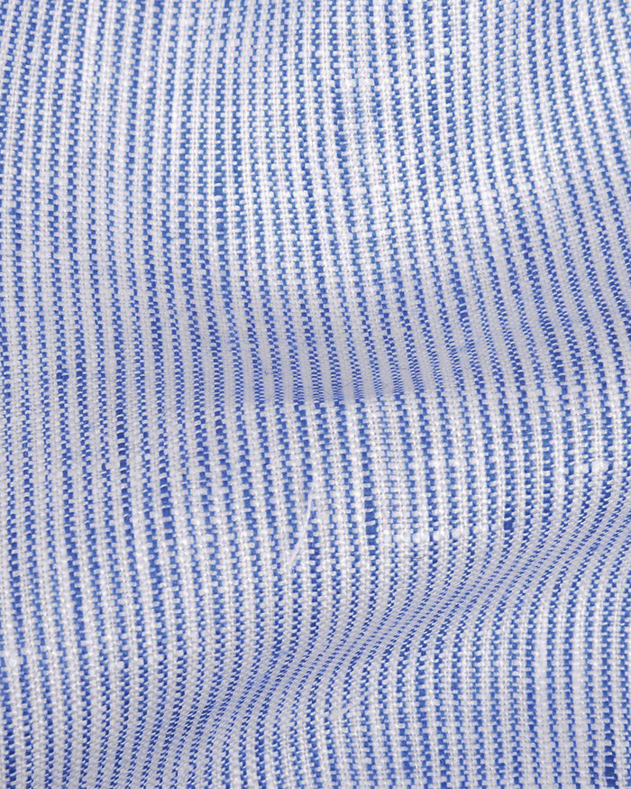 Linen: Blue White Dress Stripes