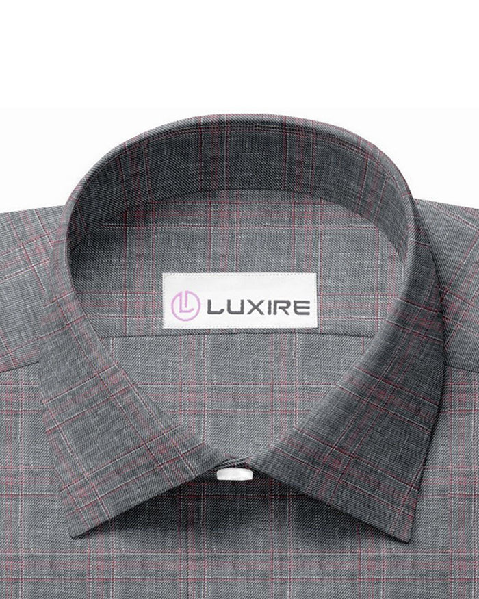 Linen: Grey Red Overchecks