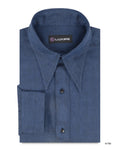 Linen: Lustrous Navy Herringbone