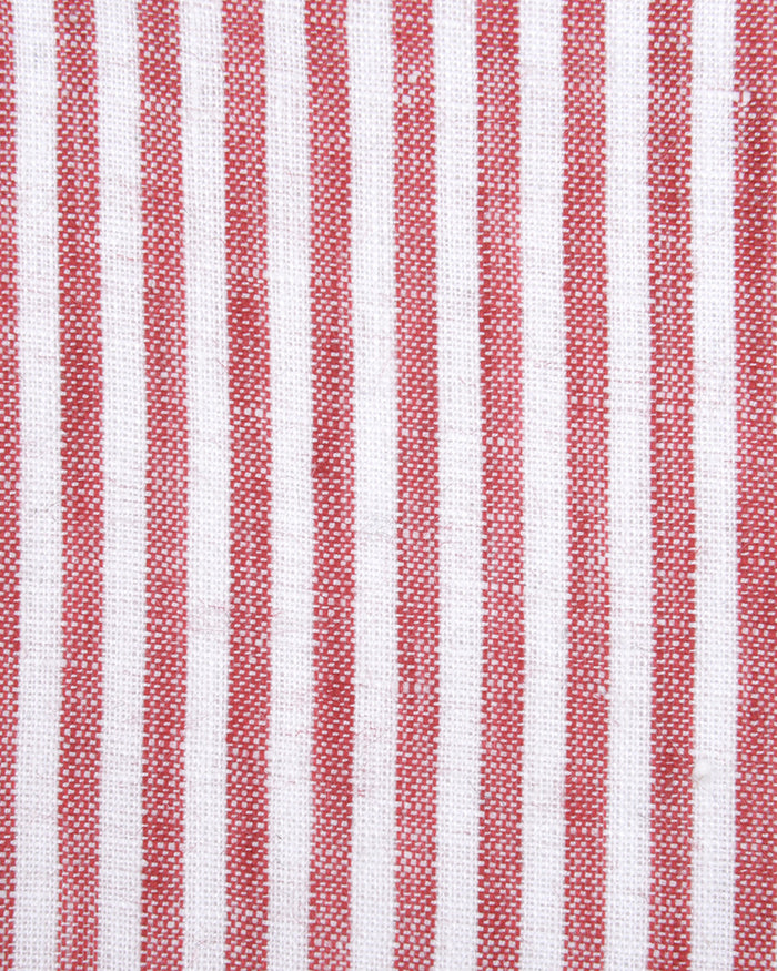 Linen: Red White Candy Stripes