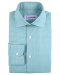 Linen:Aqua Blue Mini Gingham