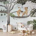 Lion Family Kids Room Wallpaper: Jungle Animal Mural