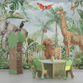 Lion Family Kids Room Wallpaper Mural: Jungle Animal Design