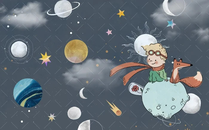 Little Prince Space Wallpaper: Solar System Stars