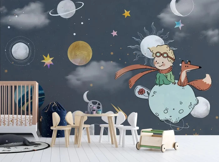 Little Prince Space Wallpaper: Solar System Stars