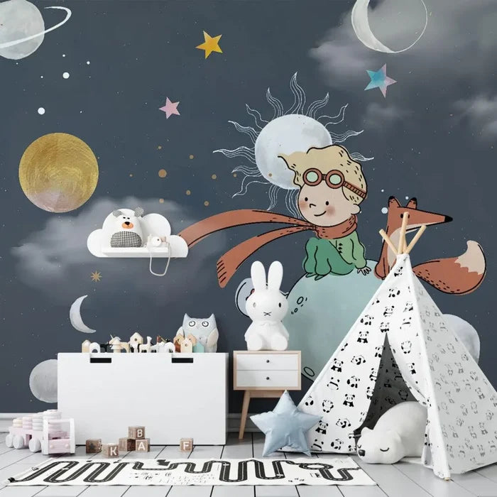 Little Prince Space Wallpaper: Solar System Stars