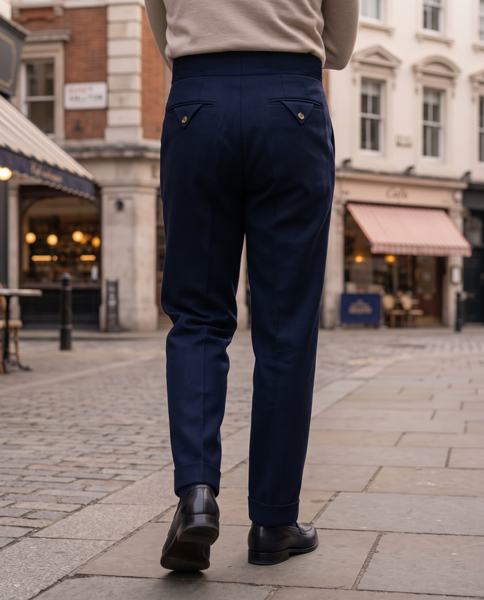 Loro Piana: Blue Mini Checks