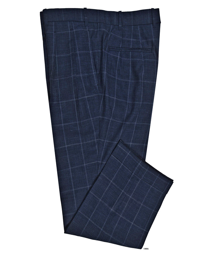 Loro Piana: Dark Blue Windowpane