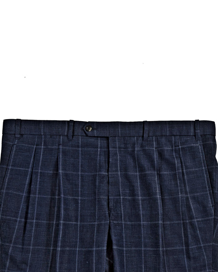 Loro Piana: Dark Blue Windowpane