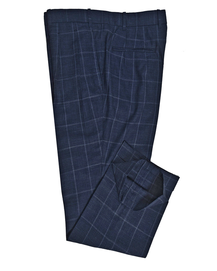 Loro Piana: Dark Blue Windowpane