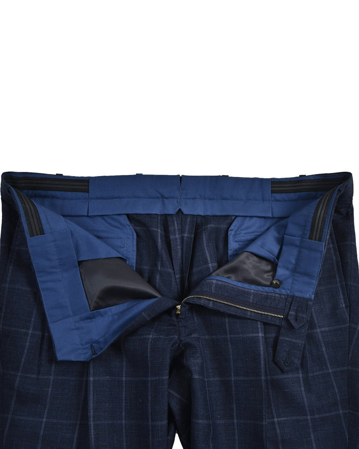 Loro Piana: Dark Blue Windowpane
