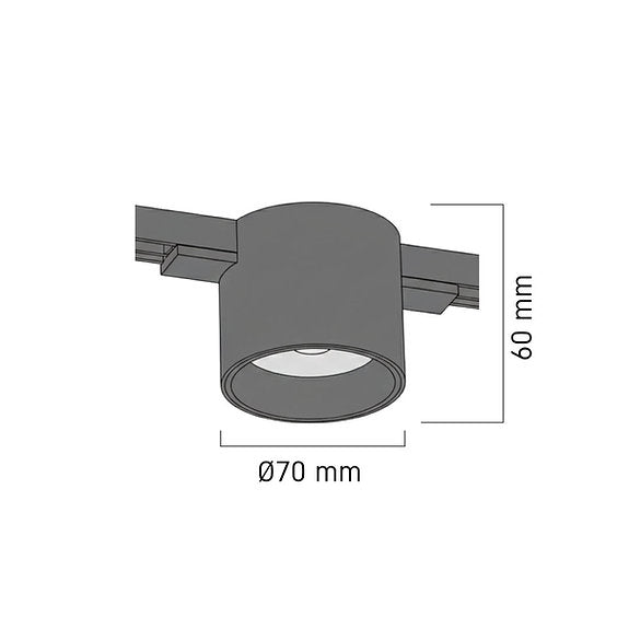 LUCE Tracklight LT20 LUCE TUBE 8 4000K Gold – LED track light spotlight, view 2 | LAMP & LIGHT - Design forward Decorative lamp , Downlights, pendant lamp , striplights