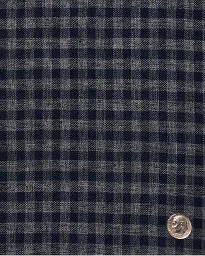 Luxire Presto: Grey Navy Tattersall Twill Checks