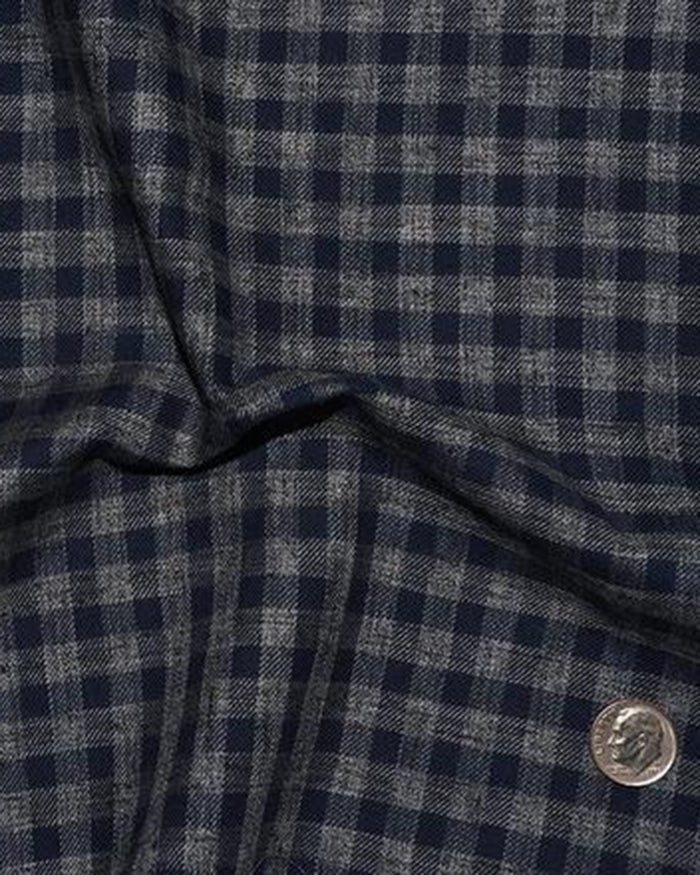 Luxire Presto: Grey Navy Tattersall Twill Checks
