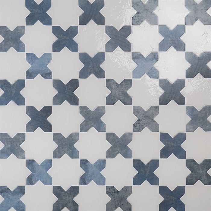Malta Star White Polished and Cross Denim Blue  Matte color variation