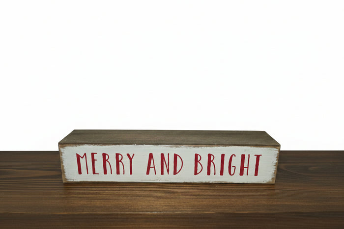 Merry and Bright - Block Sign