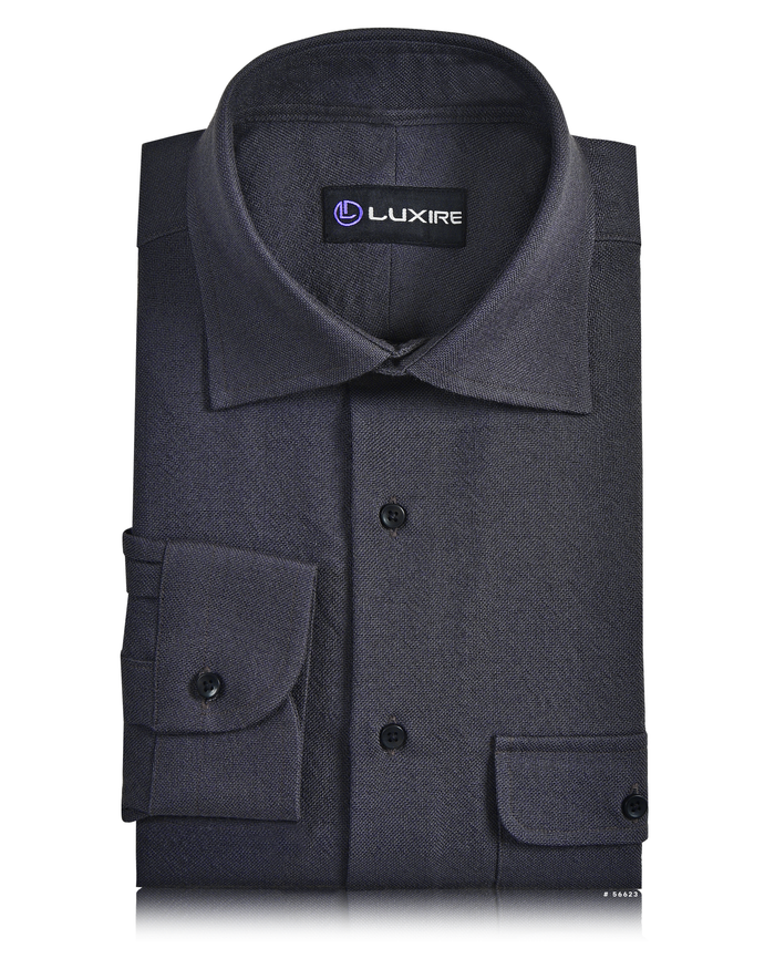Midnight Grey Wool Shirt