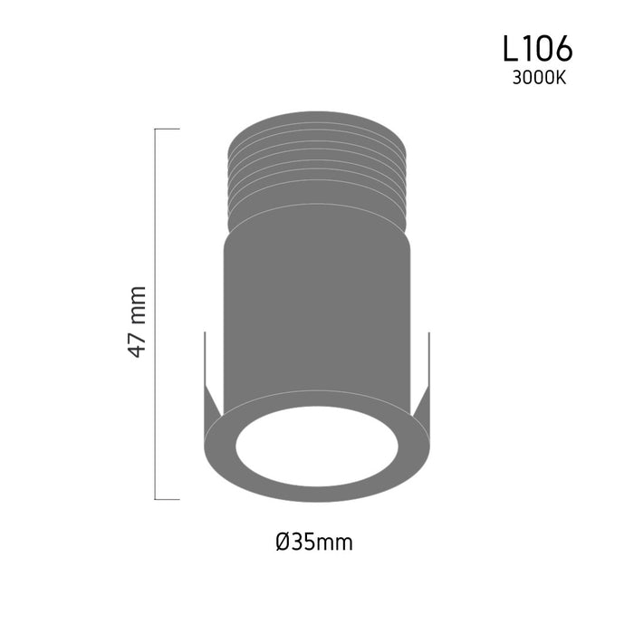Mini Downlight L106 3W 3000K – mini recessed LED spotlight, view 5 | LAMP & LIGHT - Design forward Decorative lamp , Downlights, pendant lamp , striplights
