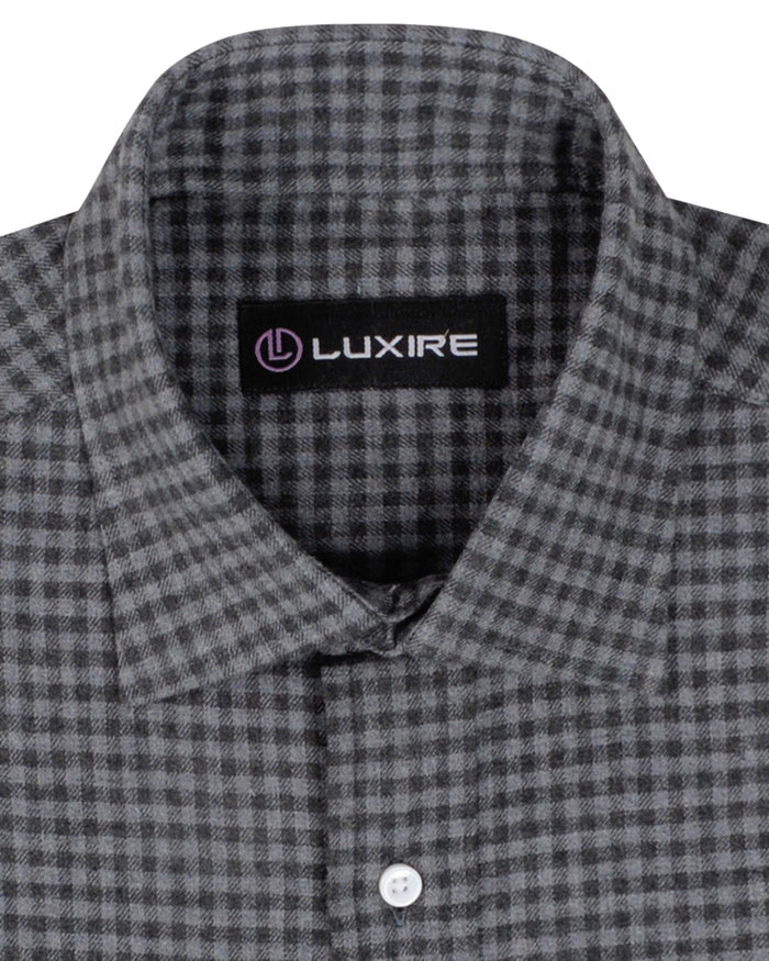 Mini Nightshadow Grey Gingham Flannel