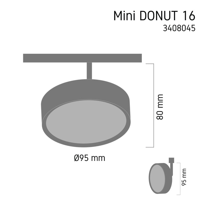 Mini Tracklight MT45 Mini DONUT 16 3000K – mini LED track spotlight, view 3 | LAMP & LIGHT - Design forward Decorative lamp , Downlights, pendant lamp , striplights