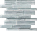 Mist Series Interlocking glass mosaic tile MSTS4282 Pistachio Glow
