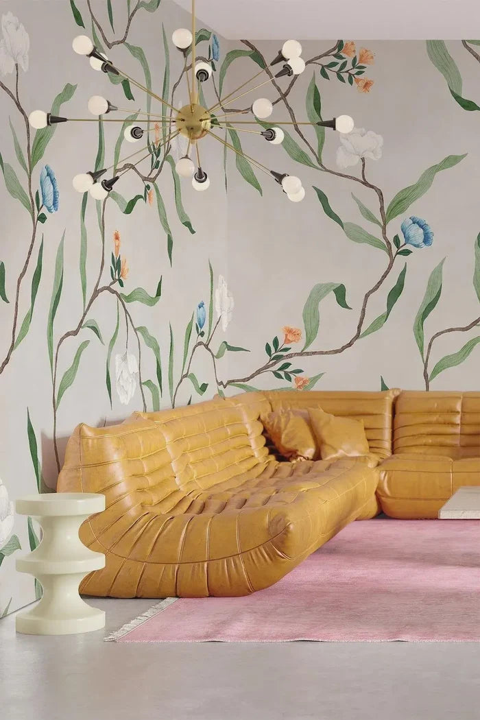 Mixed Color Wildflower Wallpaper: Botanical Peel and Stick Wall Mural