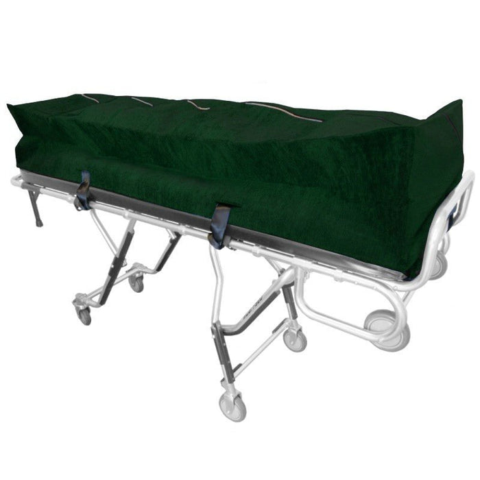 Model 335 premium plush pouch fabric detail, quilted interior lining | American Mortuary Coolers