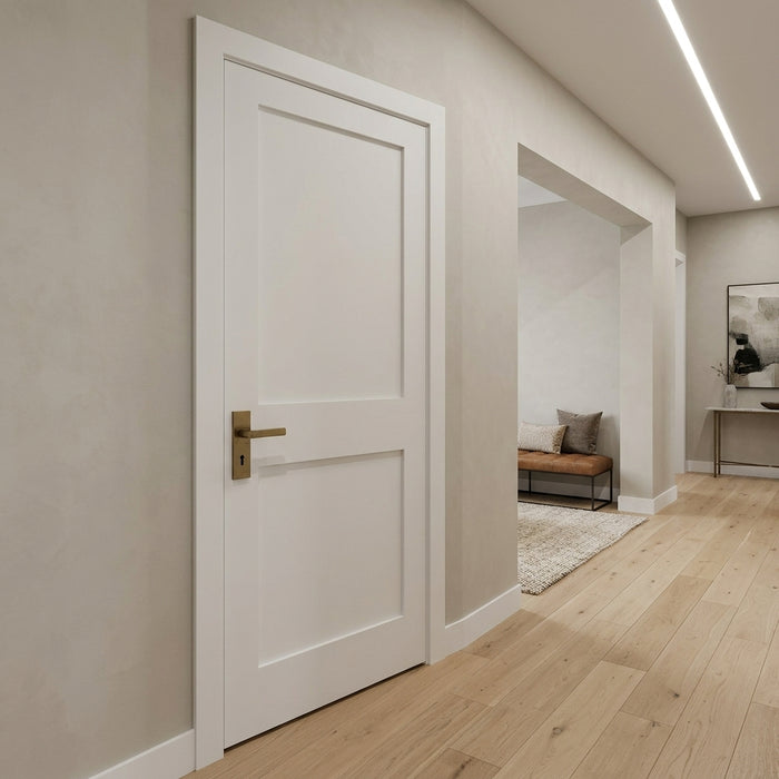 Modern 2 Panel Shaker Solid Core MDF Interior Door
