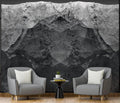 Modern Gray Concrete Stone Look 3D Wallpaper - Peel and Stick