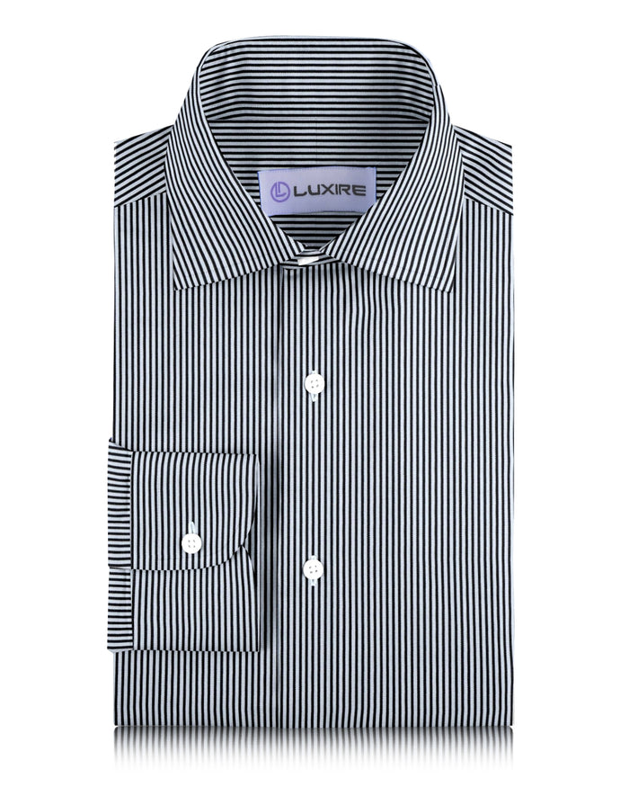 Monti Black Dress Stripes on White Shirt