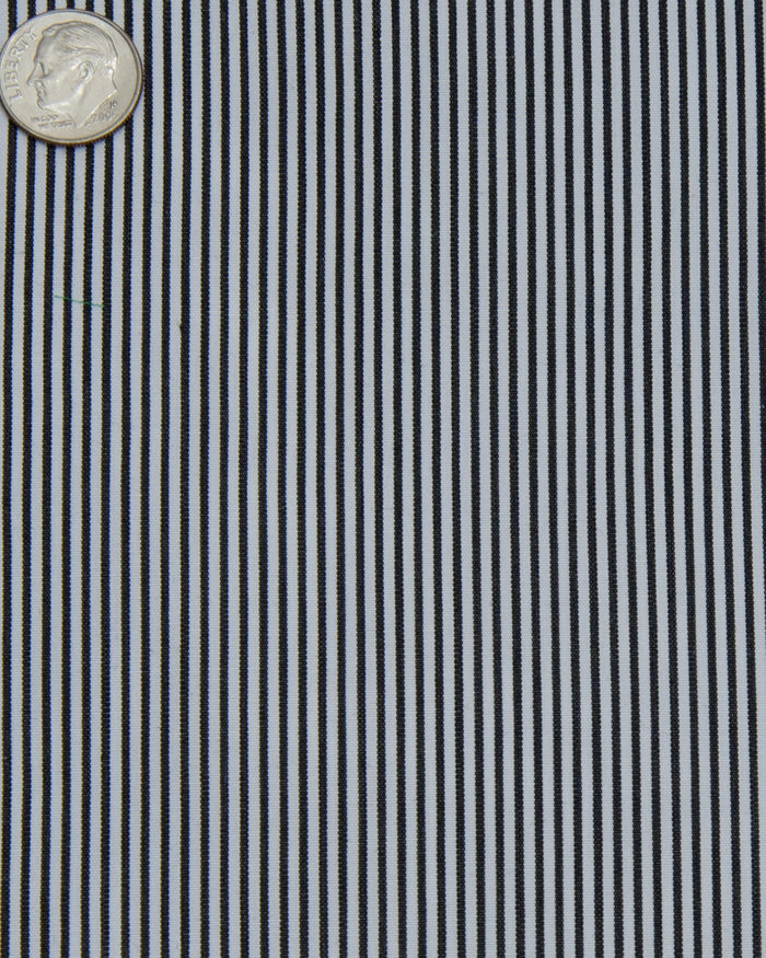 Monti Black Dress Stripes on White Shirt