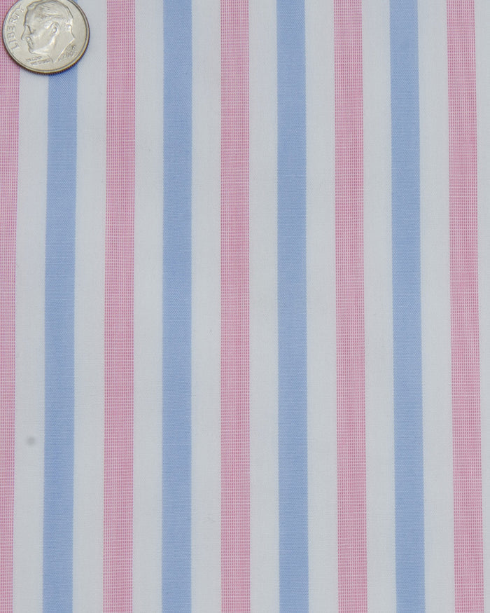 Monti Pink Blue White Candy Stripes