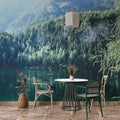 Mountain Lake Peel and Stick Wallpaper Mural: Nature Landscape Wall Art