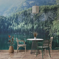 Mountain Lake Peel and Stick Wallpaper Mural: Nature Landscape Wall Art